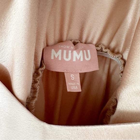 NEW Show Me Your Mumu Faith Maxi Dress in Champagne Luxe Satin sz S - Picture 8 of 9